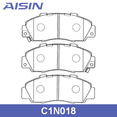 C1N018 AISIN  Комплект тормозных колодок, дисковый тормоз