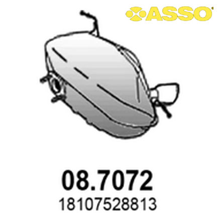 08.7072 ASSO ASSO  Глушитель выхлопных газов конечный