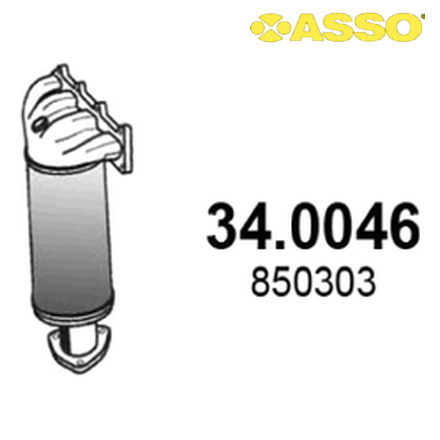 1 34 46. 34.6105 ASSO. Система выпуска отработавших газов Опель Мерива а. Cat426 катализатор. ASSO 46.6011.