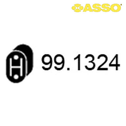 99.1324 ASSO ASSO  Кронштейн, система выпуска ОГ