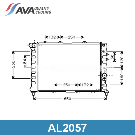 AL2057 AVA QUALITY COOLING AVA QUALITY COOLING  Радиатор охлаждения двигателя; Основной радиатор двигателя