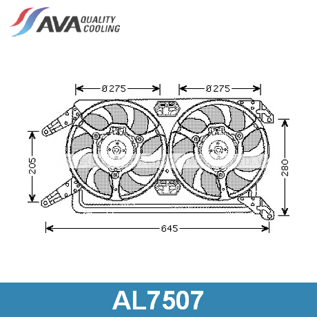 AL7507 AVA QUALITY COOLING AVA QUALITY COOLING  Вентилятор охлаждения двигателя