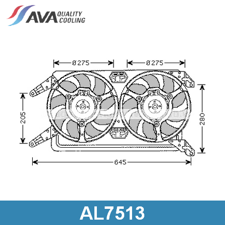 AL7513 AVA QUALITY COOLING AVA QUALITY COOLING  Вентилятор охлаждения двигателя