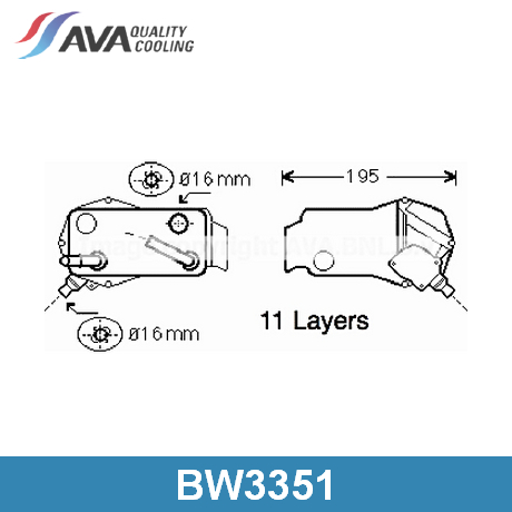 BW3351 AVA QUALITY COOLING AVA QUALITY COOLING  Масляный радиатор АКПП; Радиатор автоматической коробки передач;