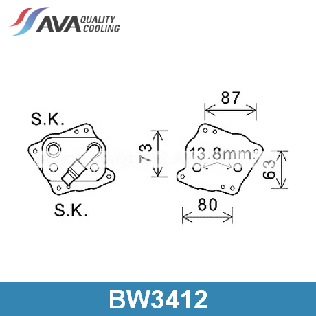 BW3412 AVA QUALITY COOLING AVA QUALITY COOLING  Радиатор масляный двигателя