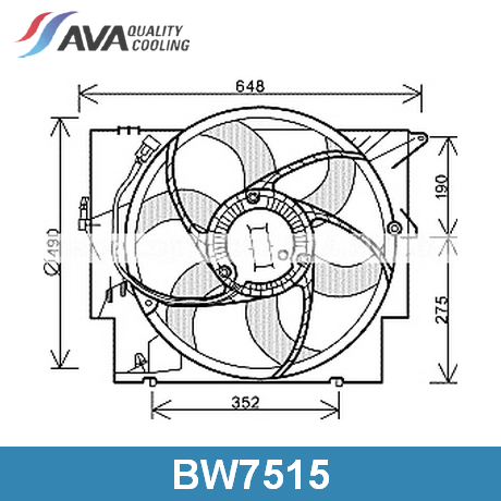 BW7515 AVA QUALITY COOLING AVA QUALITY COOLING  Вентилятор охлаждения двигателя