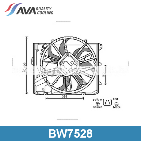 BW7528 AVA QUALITY COOLING AVA QUALITY COOLING  Вентилятор охлаждения двигателя