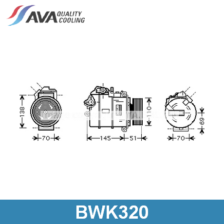 BWK320 AVA QUALITY COOLING AVA QUALITY COOLING  Компрессор кондиционера