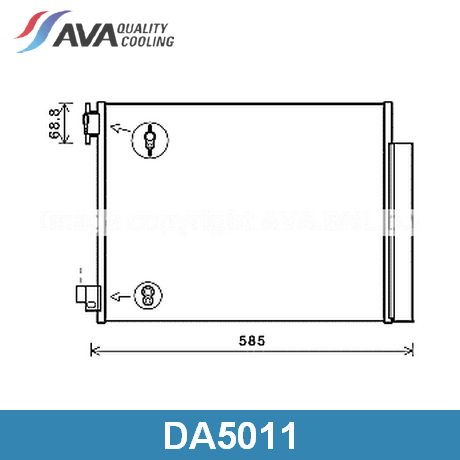 DA5011 AVA QUALITY COOLING AVA QUALITY COOLING  Радиатор кондиционера; Конденсатор
