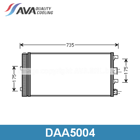 DAA5004 AVA QUALITY COOLING AVA QUALITY COOLING  Радиатор кондиционера; Конденсатор