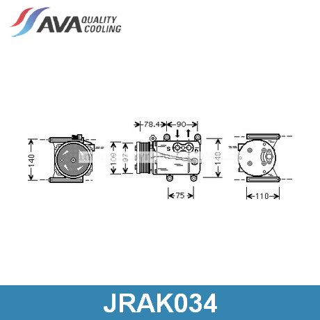 JRAK034 AVA QUALITY COOLING AVA QUALITY COOLING  Компрессор кондиционера
