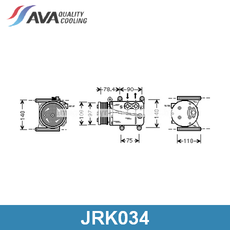 JRK034 AVA QUALITY COOLING AVA QUALITY COOLING  Компрессор кондиционера