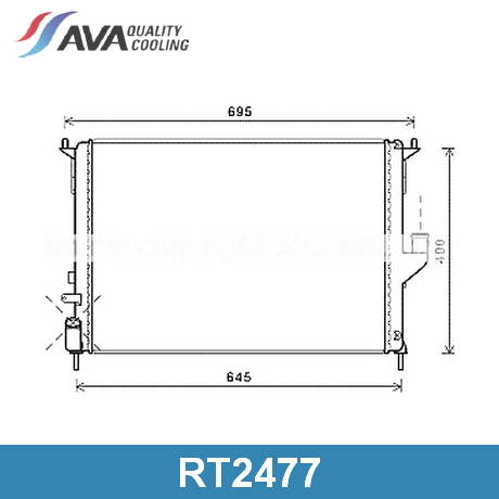 RT2477 AVA QUALITY COOLING AVA QUALITY COOLING  Радиатор охлаждения двигателя; Основной радиатор двигателя