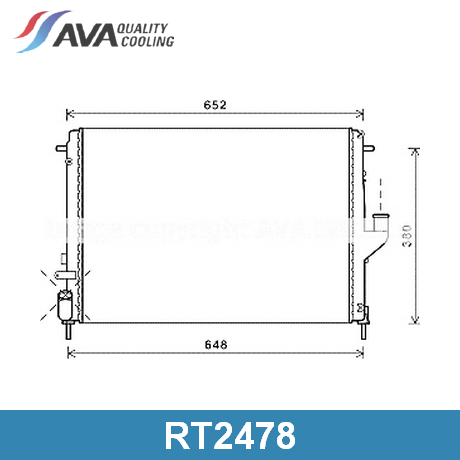 RT2478 AVA QUALITY COOLING AVA QUALITY COOLING  Радиатор охлаждения двигателя; Основной радиатор двигателя