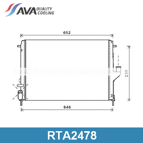RTA2478 AVA QUALITY COOLING AVA QUALITY COOLING  Радиатор охлаждения двигателя; Основной радиатор двигателя