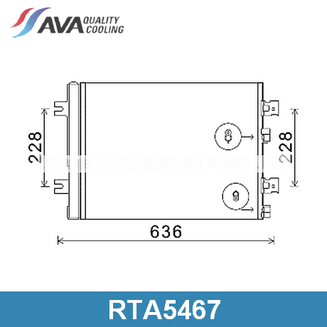 RTA5467 AVA QUALITY COOLING AVA QUALITY COOLING  Радиатор кондиционера; Конденсатор