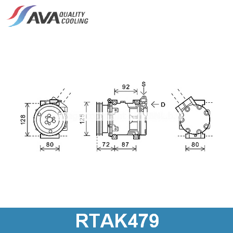 RTAK479 AVA QUALITY COOLING AVA QUALITY COOLING  Компрессор кондиционера