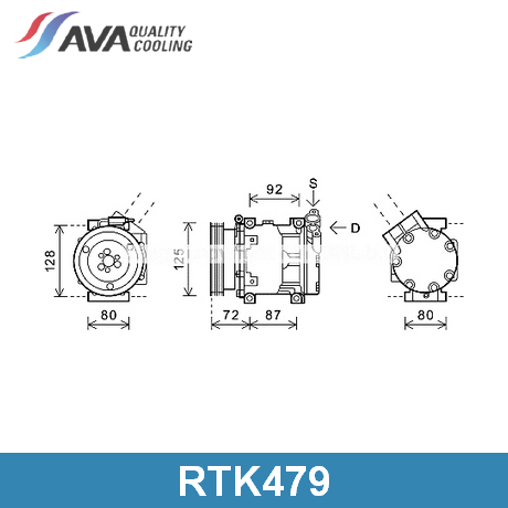 RTK479 AVA QUALITY COOLING AVA QUALITY COOLING  Компрессор кондиционера