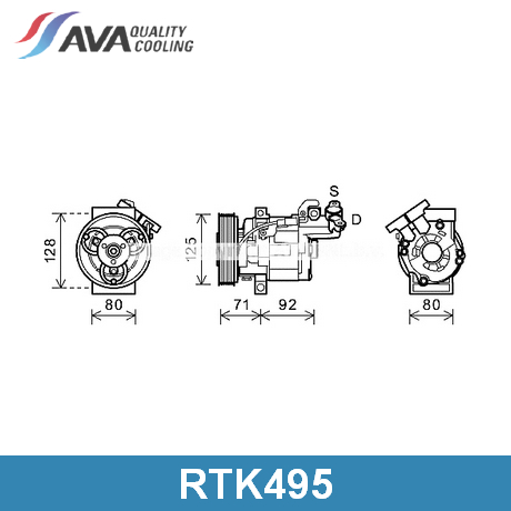 RTK495 AVA QUALITY COOLING AVA QUALITY COOLING  Компрессор кондиционера