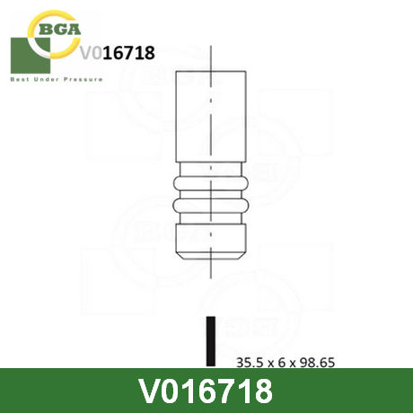 V016718 BGA  Впускной клапан