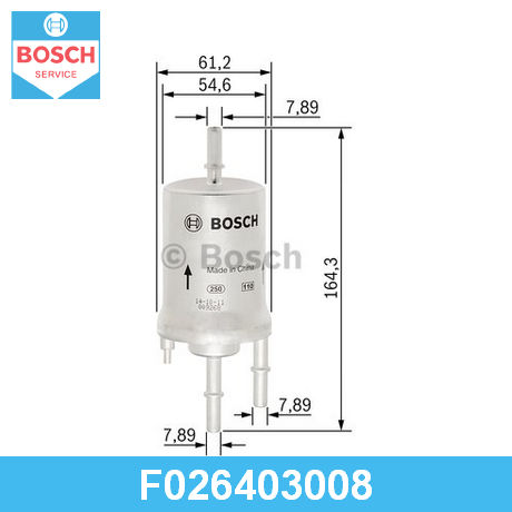 F 026 403 008 BOSCH  Топливный фильтр