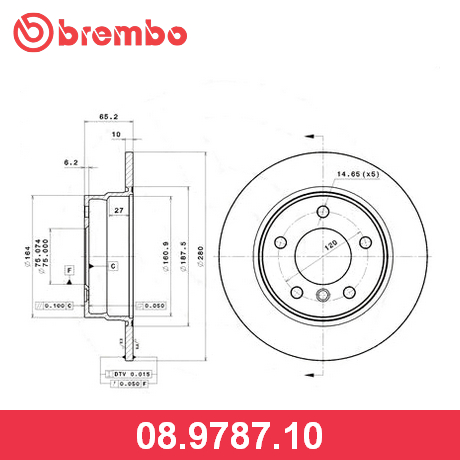 08.9787.10 BREMBO BREMBO  Тормозной диск