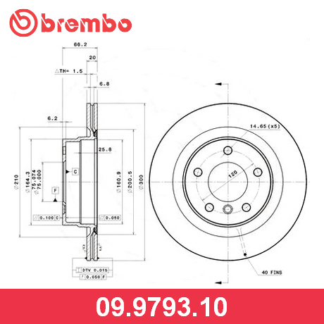 09.9793.10 BREMBO BREMBO  Тормозной диск