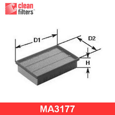 MA3177 CLEAN FILTERS CLEAN FILTERS  Воздушный фильтр
