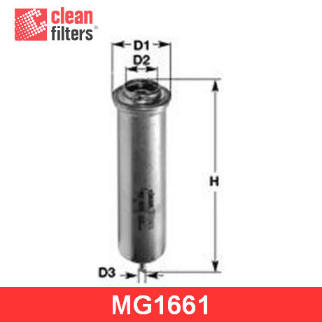 MG1661 CLEAN FILTERS CLEAN FILTERS  Топливный фильтр