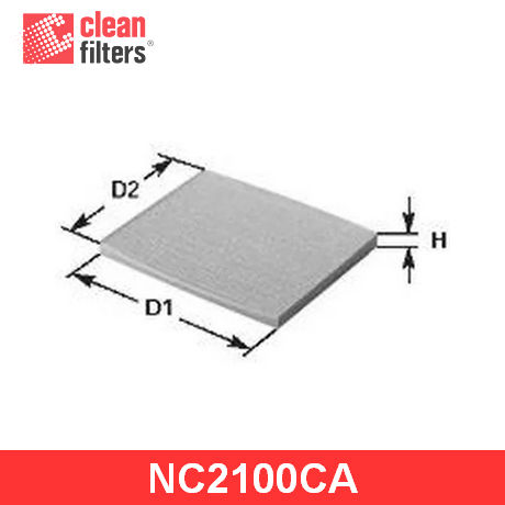 NC2100CA CLEAN FILTERS CLEAN FILTERS  Фильтр салонный; Фильтр кондиционера; Фильтр очистки воздуха в салоне;