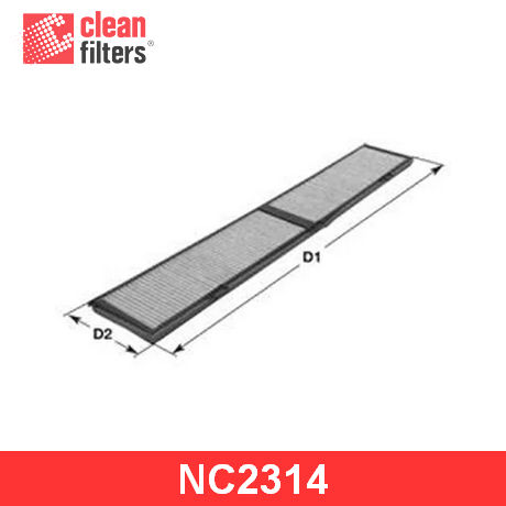 NC2314 CLEAN FILTERS CLEAN FILTERS  Фильтр салонный; Фильтр кондиционера; Фильтр очистки воздуха в салоне;