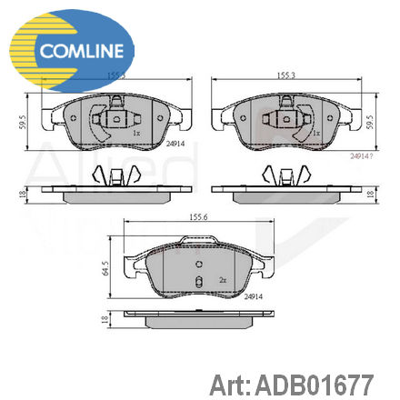 ADB01677 COMLINE COMLINE  Колодки тормозные дисковые комплект
