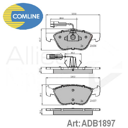 ADB1897 COMLINE COMLINE  Колодки тормозные дисковые комплект