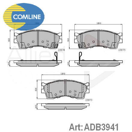 ADB3941 COMLINE  Комплект тормозных колодок, дисковый тормоз