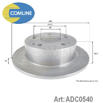 ADC0540 COMLINE  Тормозной диск