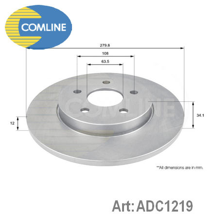 ADC1219 COMLINE  Тормозной диск