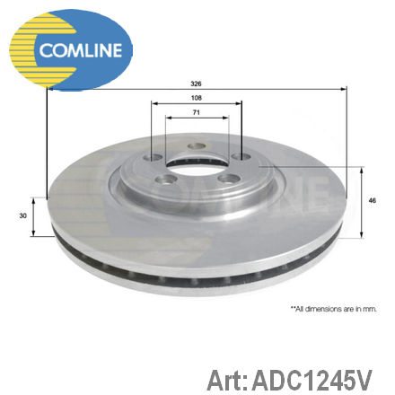 ADC1245V COMLINE  Тормозной диск