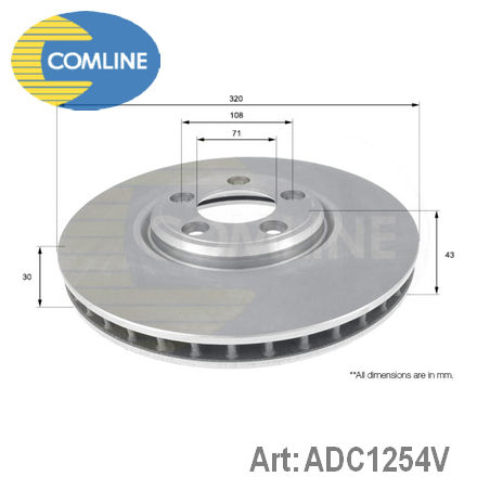 ADC1254V COMLINE  Тормозной диск