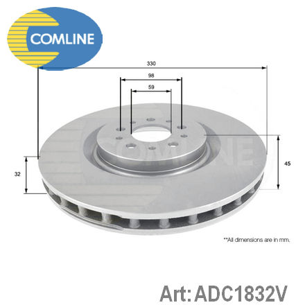 ADC1832V COMLINE COMLINE  Тормозной диск