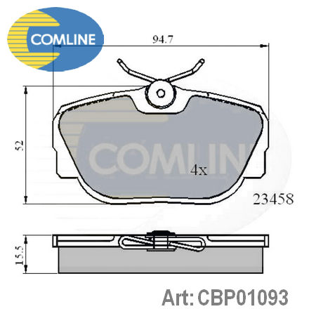 CBP01093 COMLINE  Комплект тормозных колодок, дисковый тормоз
