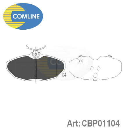 CBP01104 COMLINE COMLINE  Колодки тормозные дисковые комплект