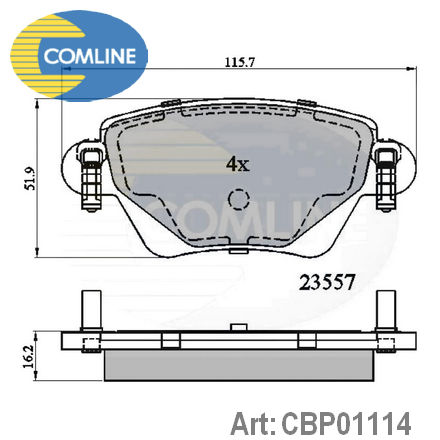 CBP01114 COMLINE  Комплект тормозных колодок, дисковый тормоз