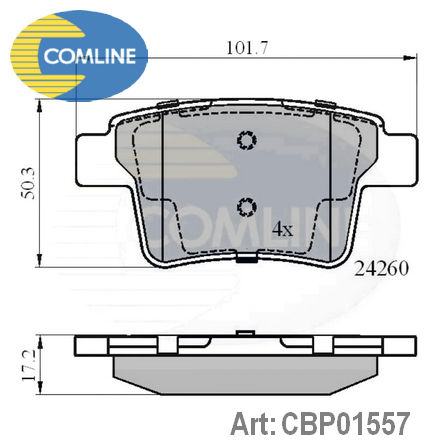 CBP01557 COMLINE  Комплект тормозных колодок, дисковый тормоз