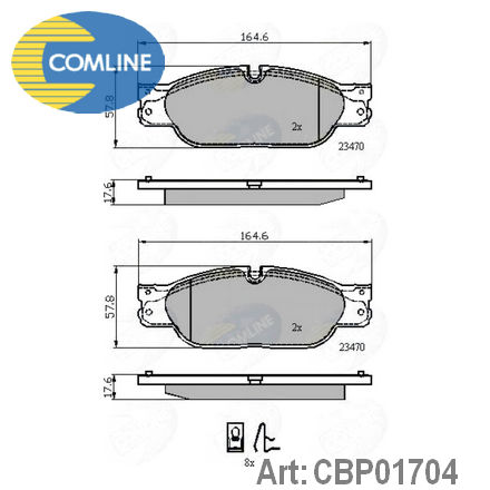 CBP01704 COMLINE COMLINE  Колодки тормозные дисковые комплект