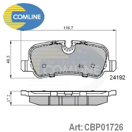 CBP01726 COMLINE  Комплект тормозных колодок, дисковый тормоз