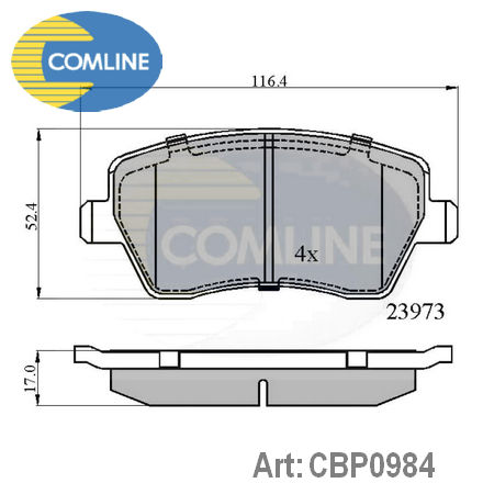 CBP0984 COMLINE COMLINE  Колодки тормозные дисковые комплект