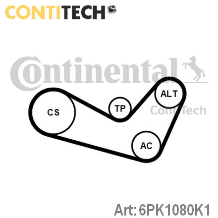 6PK1080K1 CONTITECH  Поликлиновой ременный комплект