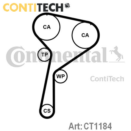 CT1184 CONTITECH CONTITECH  Ремень ГРМ