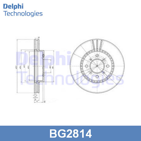 BG2814 DELPHI  Тормозной диск