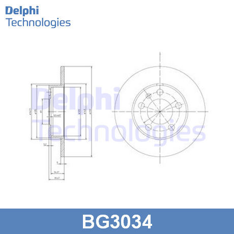 BG3034 DELPHI  Тормозной диск